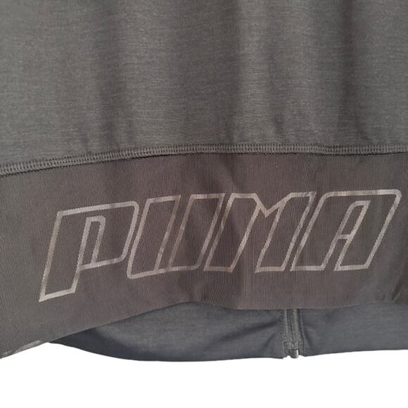 Puma Black Hooded Cropped Lightweight Casual Athletic Jacket Women Sz S - Picture 10 of 12